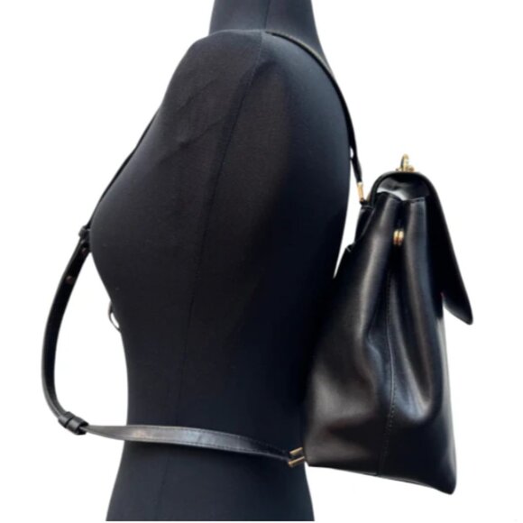 NWT Michael Kors Mott Chain Leather Black Convertible Backpack - Picture 3 of 9